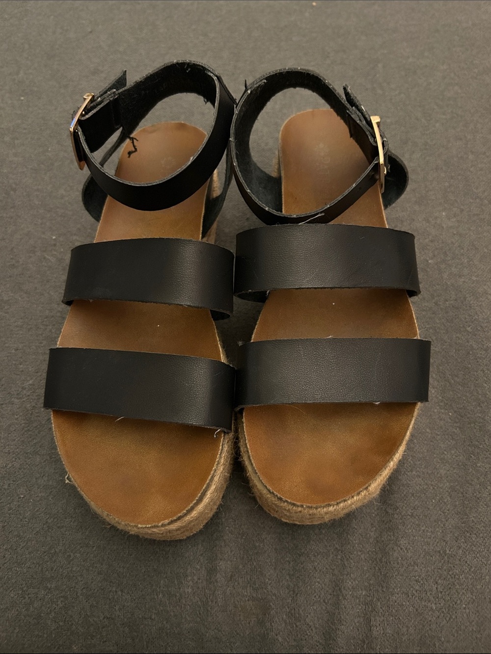Patricia Black Triple-Strap Ankle Sandals with Cushioned Footbed
